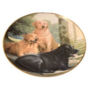 Canine Companions Franklin mint heirloom collectible plate dog art decor